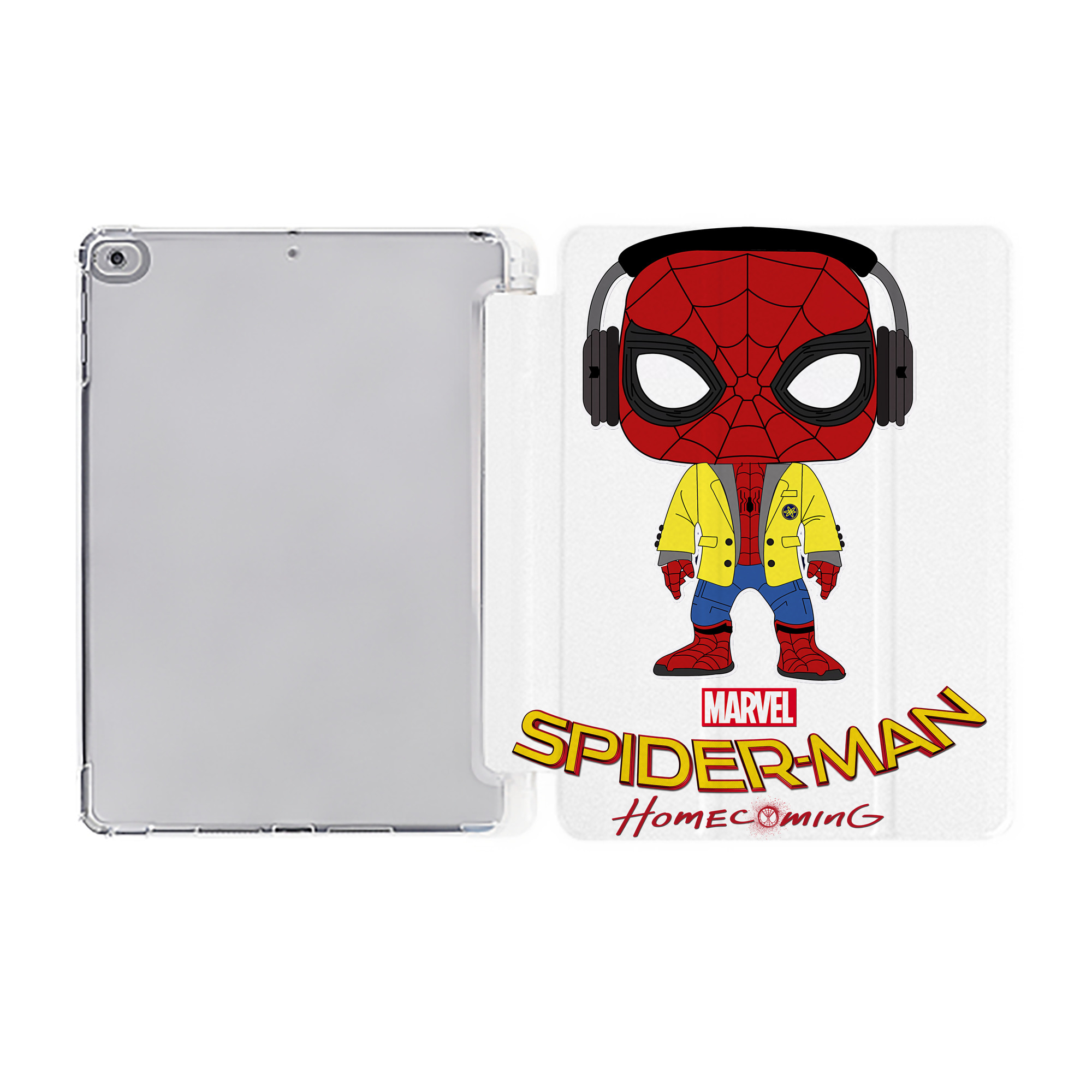 （画像用） Spider Man スパイダーマン IPad ケース ペン収納付き 三つ折りスタンド PUレザー×シリコン 対応機種9.5/10.5/10.9インチ